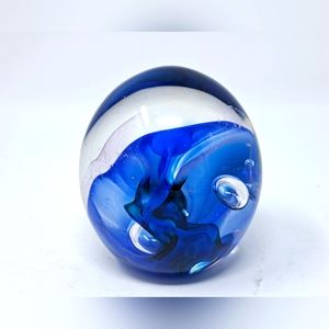 Wildcraft Signed Nebular Glass Paper Weight